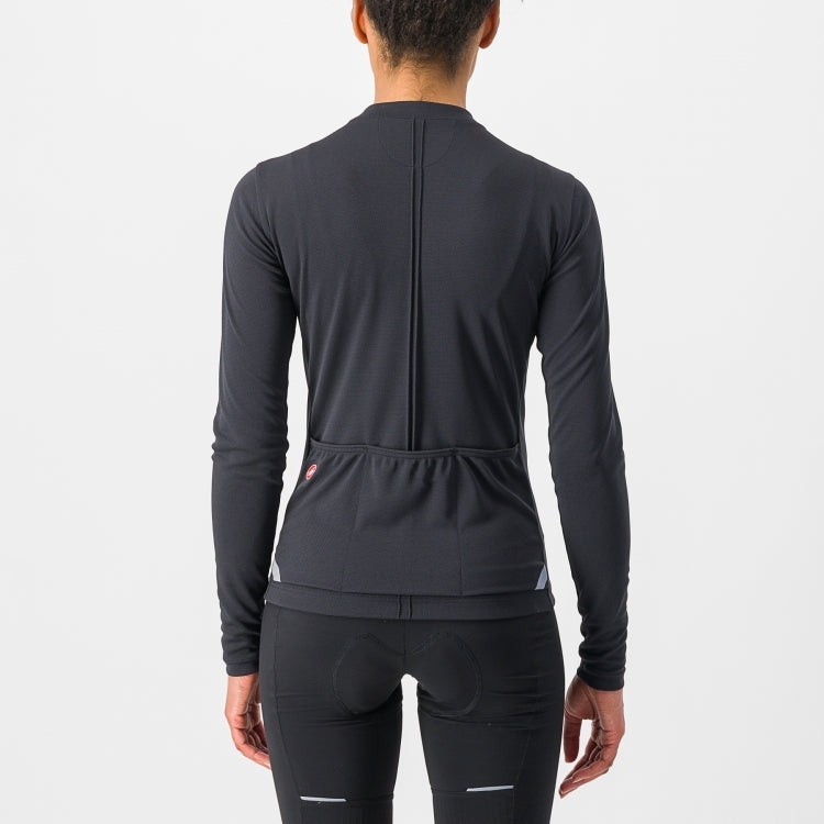 Castelli - Women's Anima 4 Long Sleeve Jersey - Fietsshirt maat S, zwart