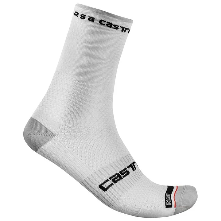 Castelli Fietssok rosso corsa pro 15 sock white