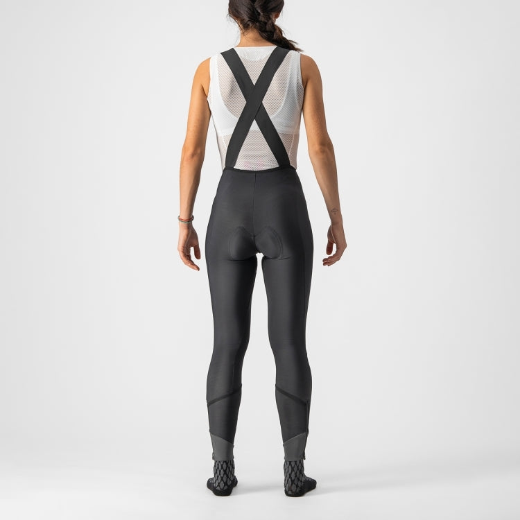 CASTELLI Lange dameskoersbroek Velocissima DT lange dames broek met bretels, Maa