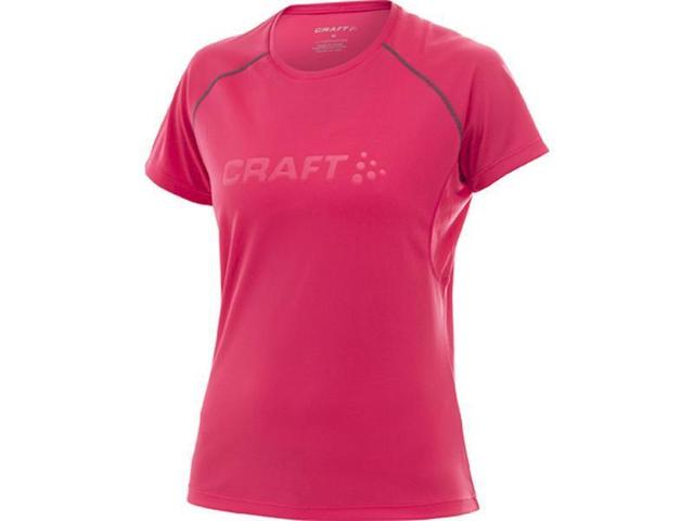 Craft Active Run Shortsleeve Tee Women - Hardloopshirt - Vrouwen - Maat M - Roze