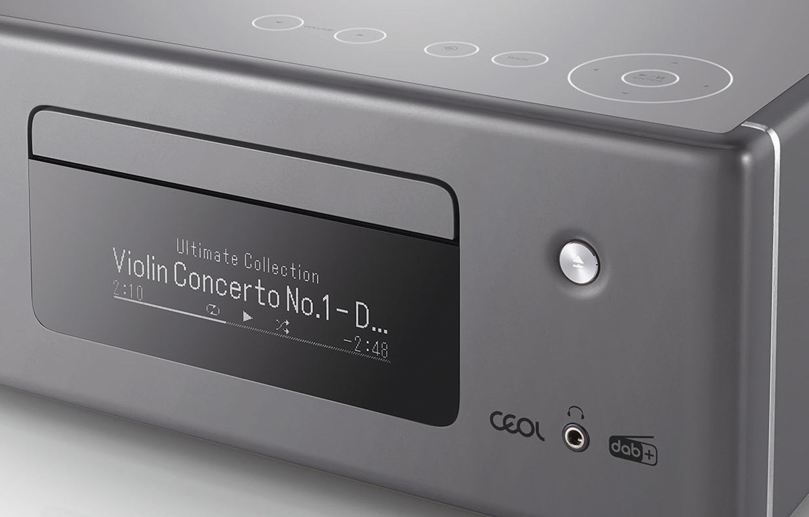 Denon RCD-N11DAB CD Receiver voor Stereo Set - DAB+ Radio - Bluetooth - HEOS Multiroom - Spraakbesturing - Grijs