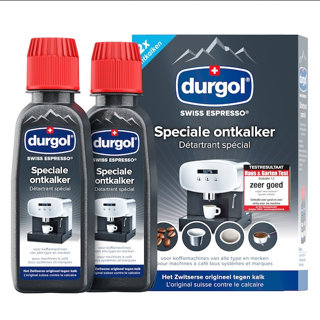Durgol SWISS ESPRESSO 2 X 125 ML + 125 M anti-kalk Koffie accessoire Zwart