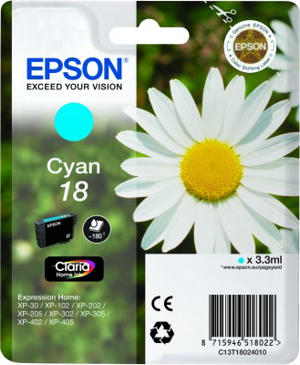 Epson 18 Cyaan Cartridge