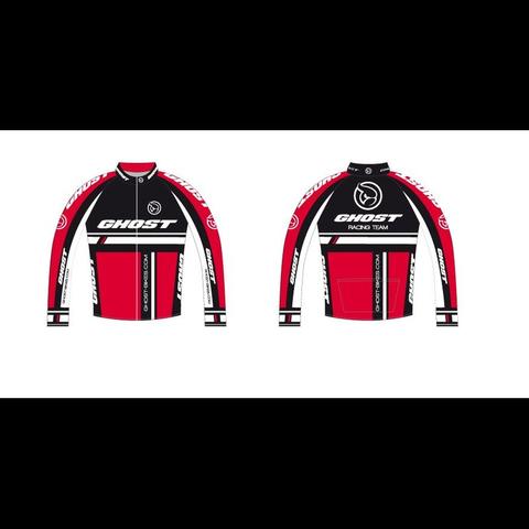 Ghost Windjacket fiets windjack rood met zwart en wit heren