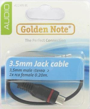 Golden Note 3.5mm Jackkabel 3.5mm jack male>2x rca female