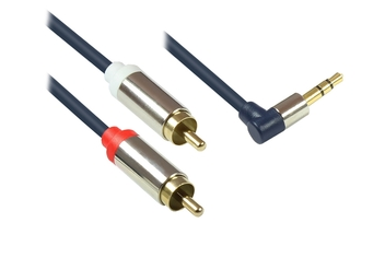 Golden Note 4108HS-1,00 V 3.5mm slimeline jack male haaks>2xrca male