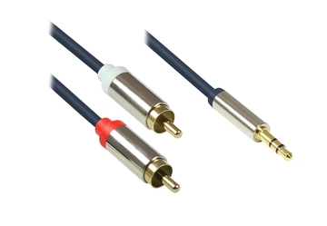 Golden Note 4108S-1,50 V 3,5mm slimline jack male>2xrca male