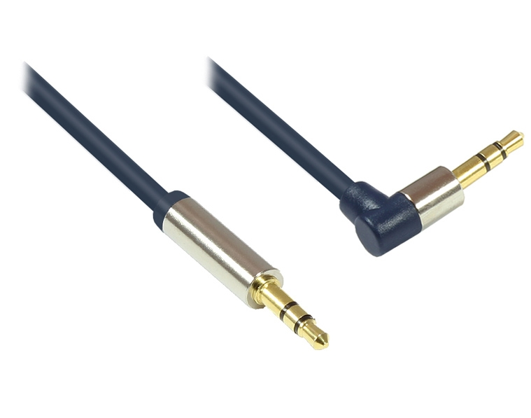 Golden Note 4109HS-5,00 V 3.5mm slimline Jackkabel haaks