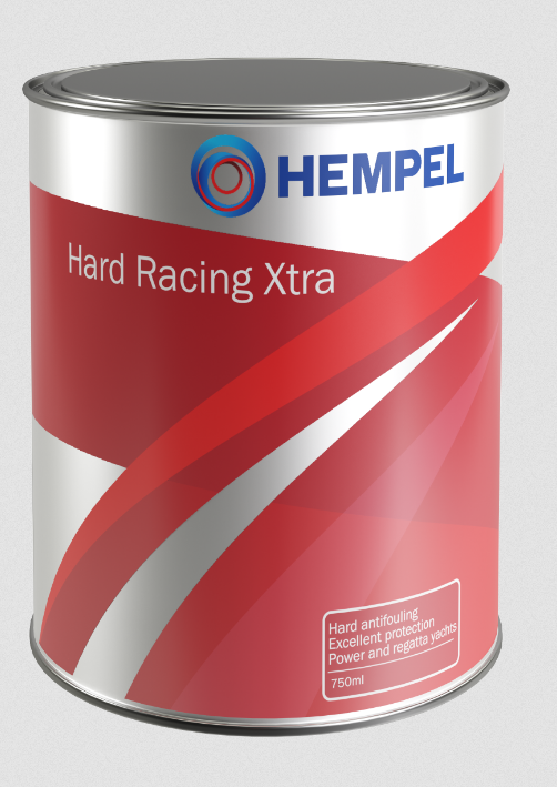 HEMPEL® Hard Racing Xtra 7666C Grey 12400 - Koperhoudende Antifouling - ZOUT - ZOET - BRAK water - zeer geschikt voor speedboten
