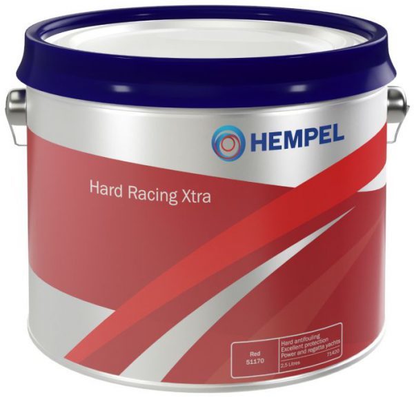 HEMPEL® Hard Racing Xtra 7666C Red 56460 - Koperhoudende Antifouling - ZOUT - ZOET - BRAK water - zeer geschikt voor speedboten