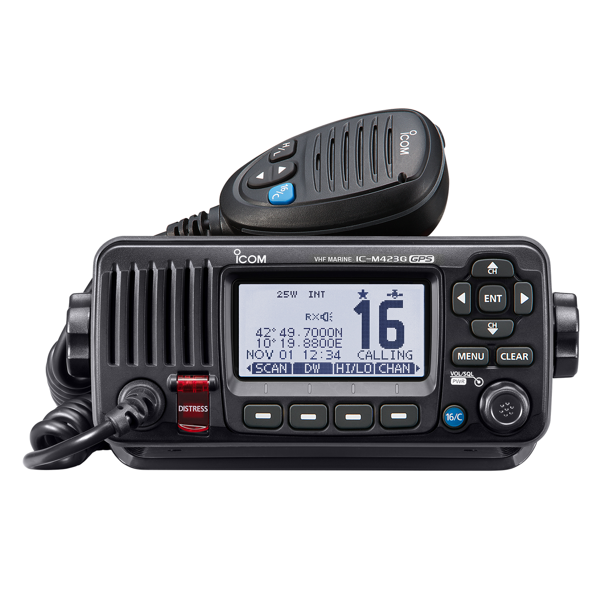 Icom IC-M423GE IPX7 marifoon met GPS, Atis en DSC