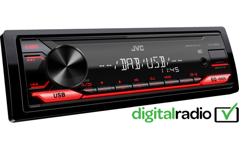 JVC KD-X182DB Autoradio - Rood