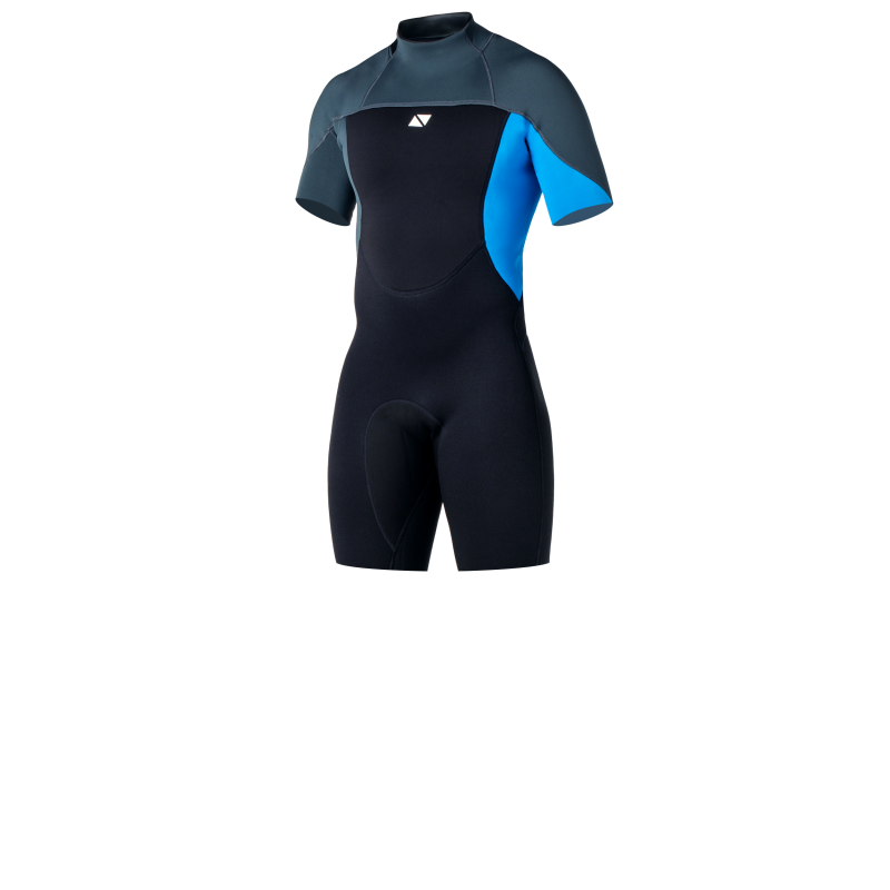 Magic Marine Brand Shorty 3/2 D/L heren wetsuit, zwart met blauw / XL / volwassen