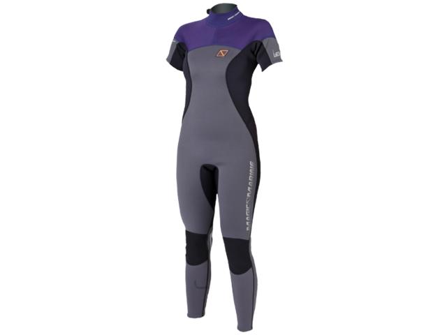 Magic Marine Ultimate Shortarm 3/2 D/L Junior wetsuit, grijs met paars / XXS / dames