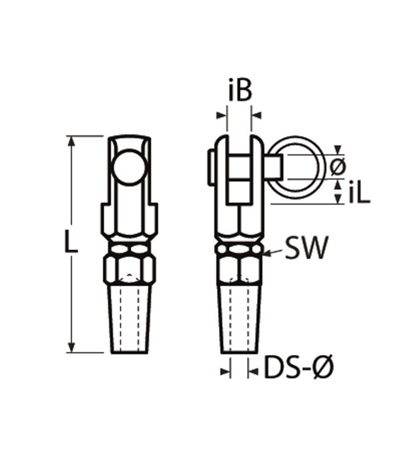 Marinetech 8404406 Doe 't Zelf Gaffelterminal 6mm