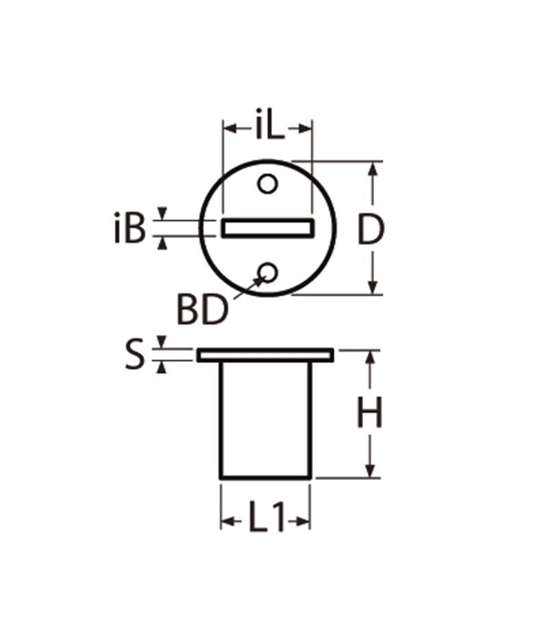 Marinetech 8698220 35 Beugelhouder Inbouw 20x3,5 mm