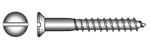 Marinetech 9009744  50 Houtschroef PK/Zaagsnede 4x50 (6stk) DIN97