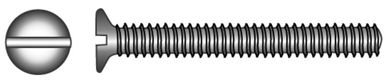 Marinetech 9096345  30 Metaalschroef + Moer PK Zaagsnede M5X30 (6stk) Din963