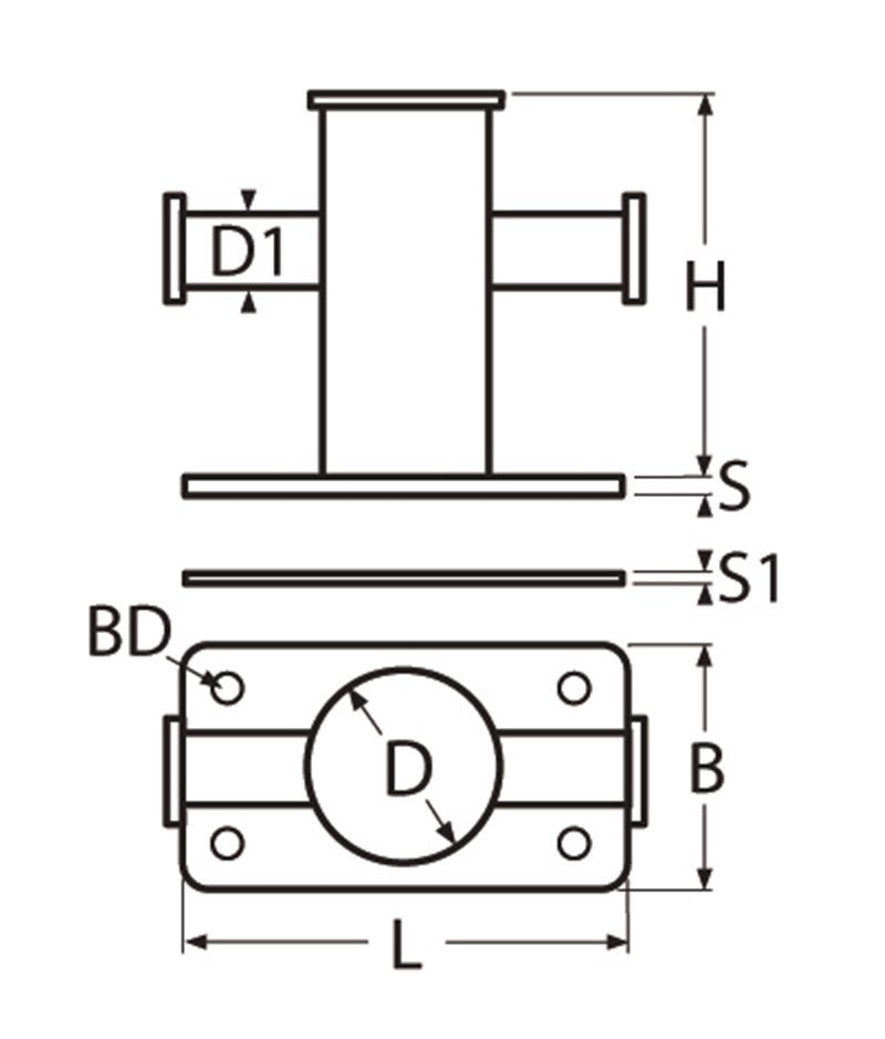 Bolder zwaar model met contraplaat, 200mm