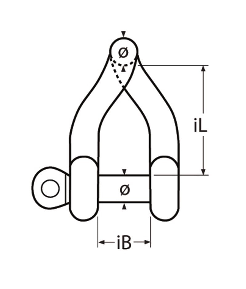 Marinetech D-Sluiting Gedraaid 10mm BL:5.800kg