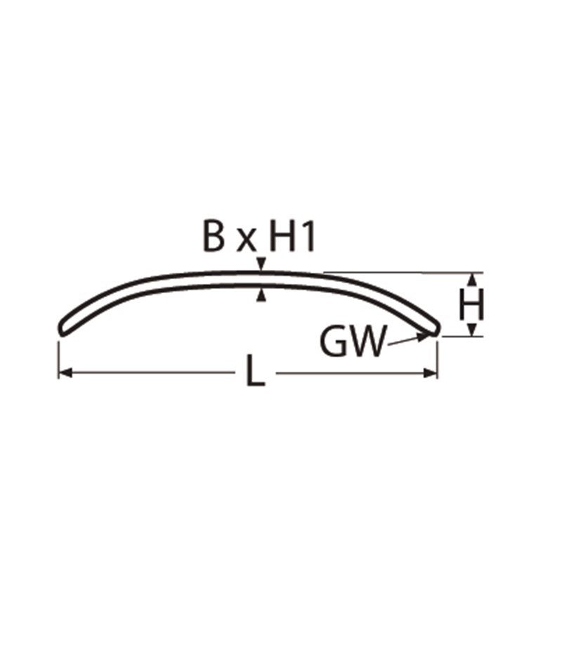 Handgreep RVS met M6 schroefdraad - Lengte 450 mm