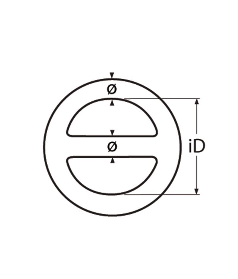 Ring met steg 10 x 60 mm RVS-316