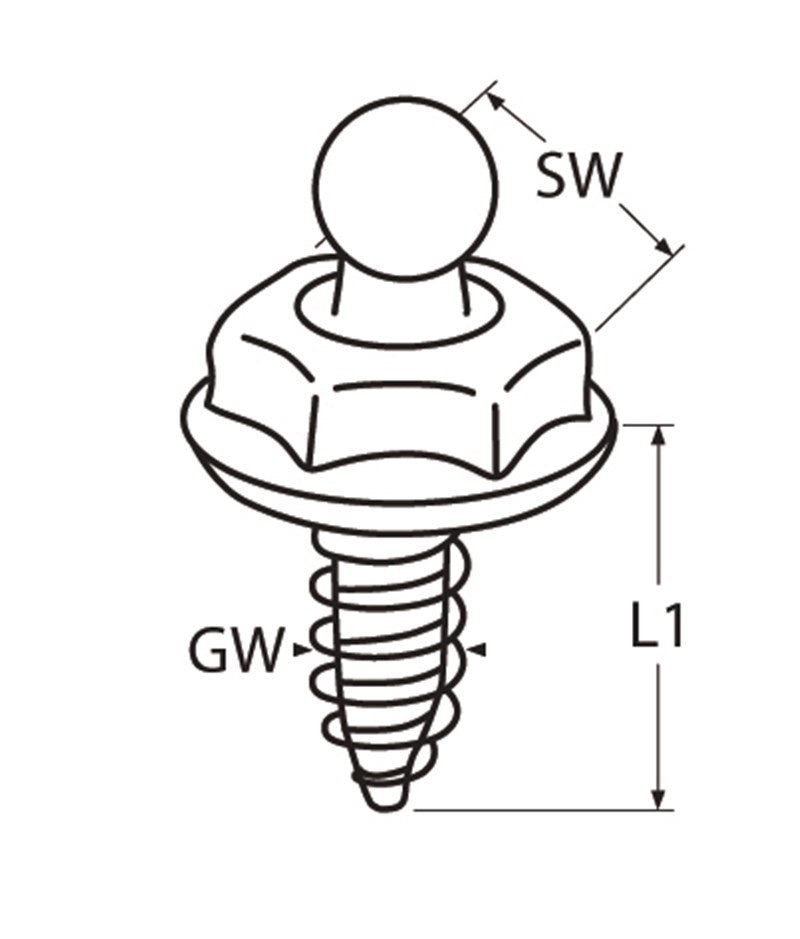 Marinetech Tenax schroef 4,2x10 zelftappende plaatschroef 5 stuks