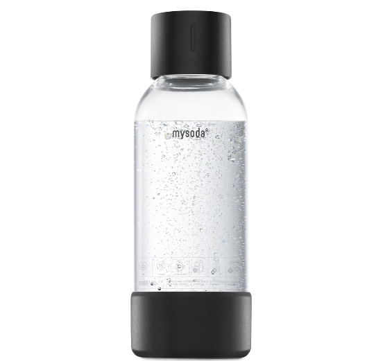 mysoda PET-fles 0,5L Premium Bottle 1 pack Black Zwart