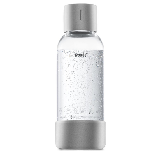 mysoda PET-fles 0,5L Premium Bottle 1 pack Silver Zilver