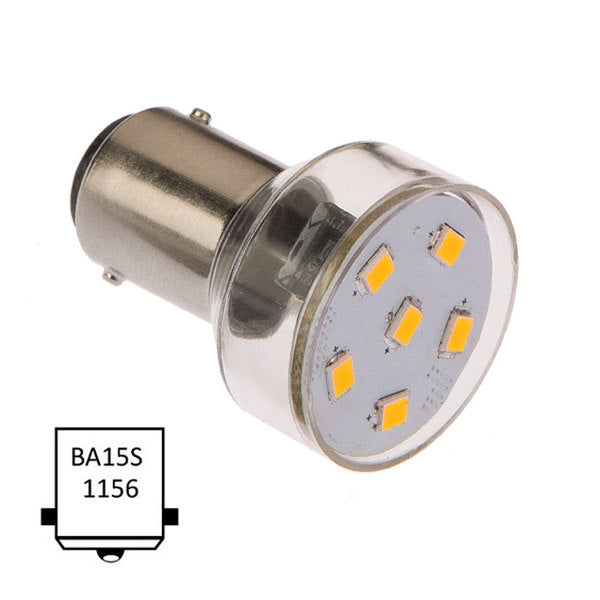 Ba15S-warm wit (9xLED)