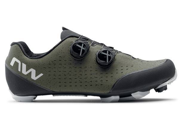 Northwave Rebel 3 Mountainbike Schoenen  Fietsschoenen - Maat 45 - Unisex - groen/zwart