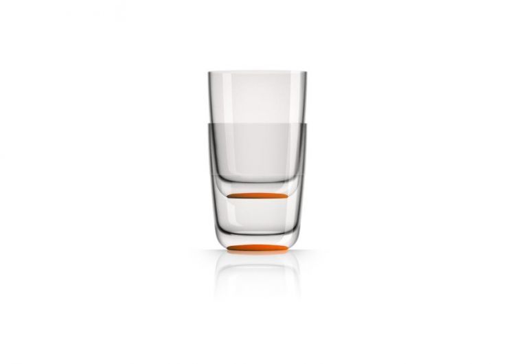 Palm Drinkglas onbreekbaar met antislip bodem, oranje