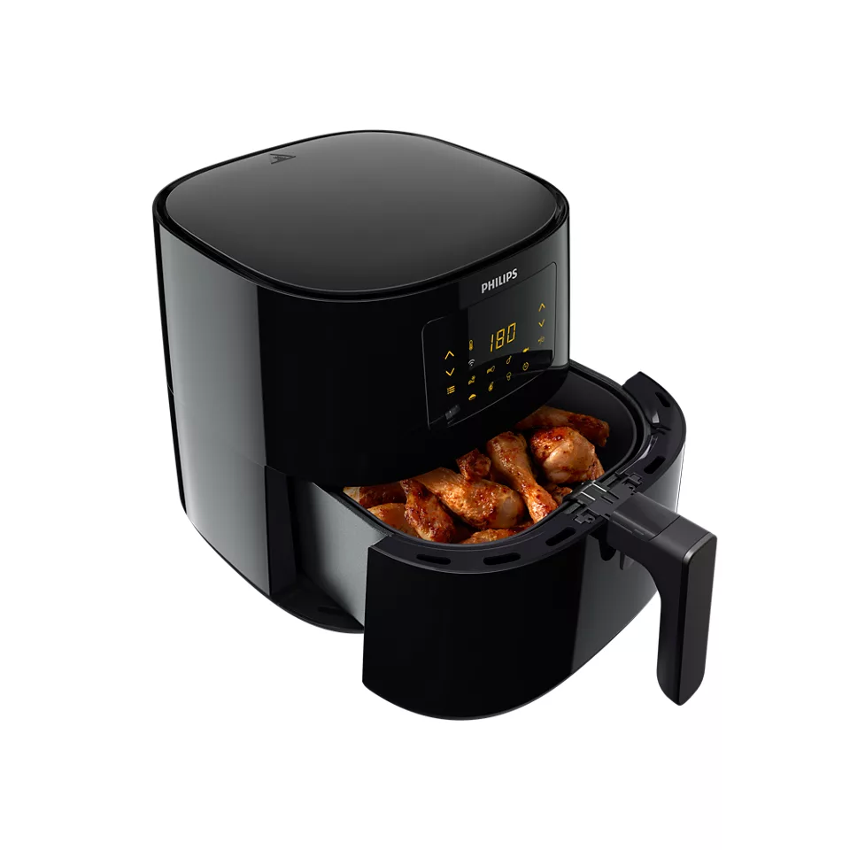 Philips Essential Rapid Air-technologie, 1,2 kg, 6,2 l, zwart, Airfryer XL