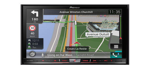 Pioneer AVIC-F80DAB-C CD/DVD speler met touchscreen scherm en Camper navigatie