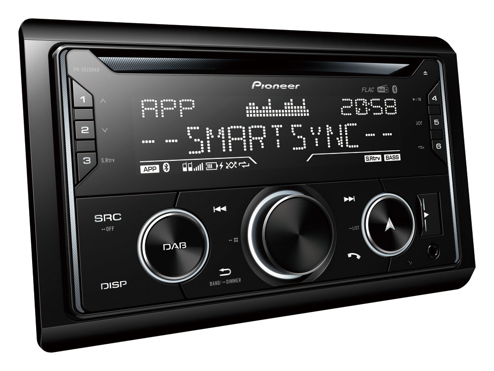 Pioneer FH-S820DAB Autoradio Dubbel din CD Tuner-USB-DAB+ - 4 x 50 W