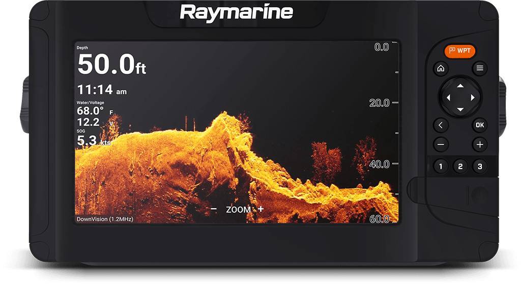 Raymarine Element 9 HV kaartplotter met fish finder en HV-100+ transducer