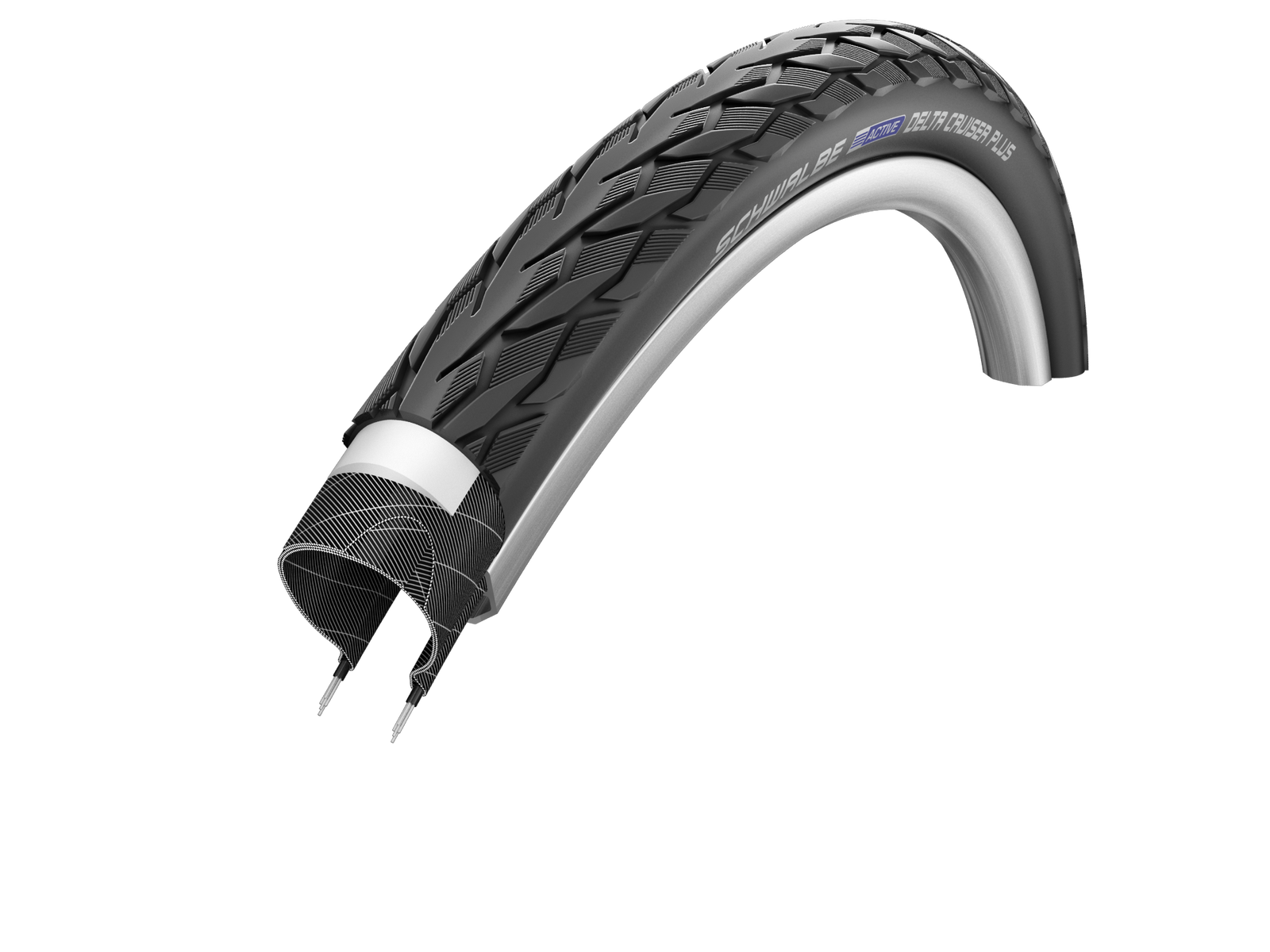 Schwalbe Buitenband - Delta Cruiser Plus - 28 inch x 1.40 - Zwart Reflecterend