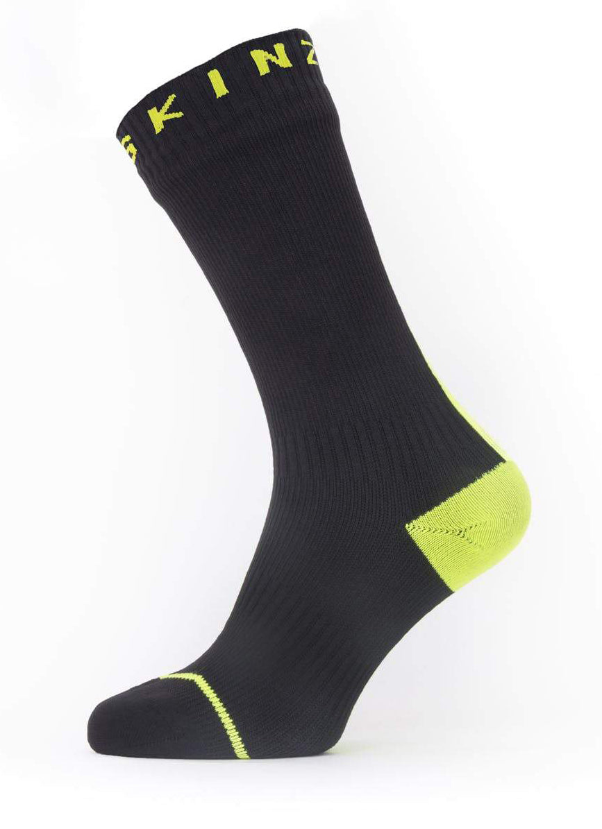 Sealskinz - Waterproof All Weather Mid Sock with Hydrostop - Fietssokken maat XL, zwart