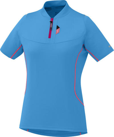 Shimano Touring jersey dames lightning blue/jazzberry Maat L