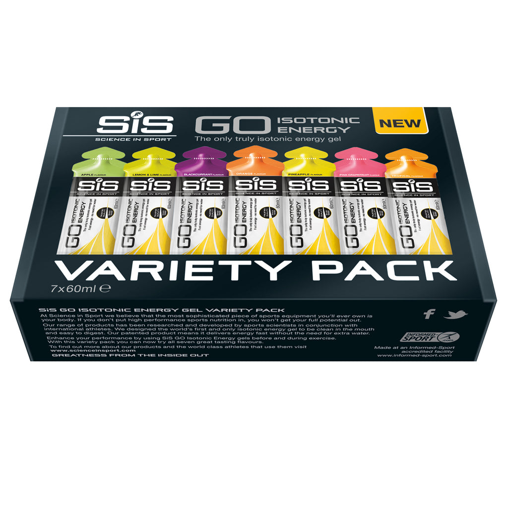 SIS GO Isotonic Energy Gel Variety Pack - 7 x 60 ml