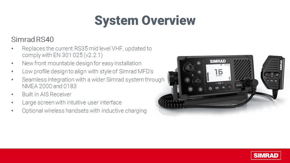 Simrad RS40 marifoon met AIS