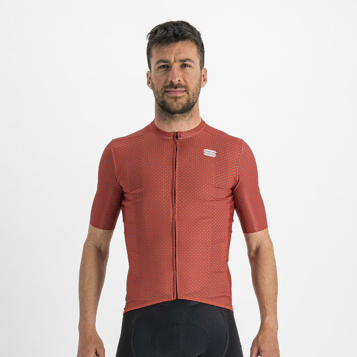 Sportful Fietsshirt Korte Mouwen Rood Paars Heren - Checkmate Jersey Chili Red Mauve-XL