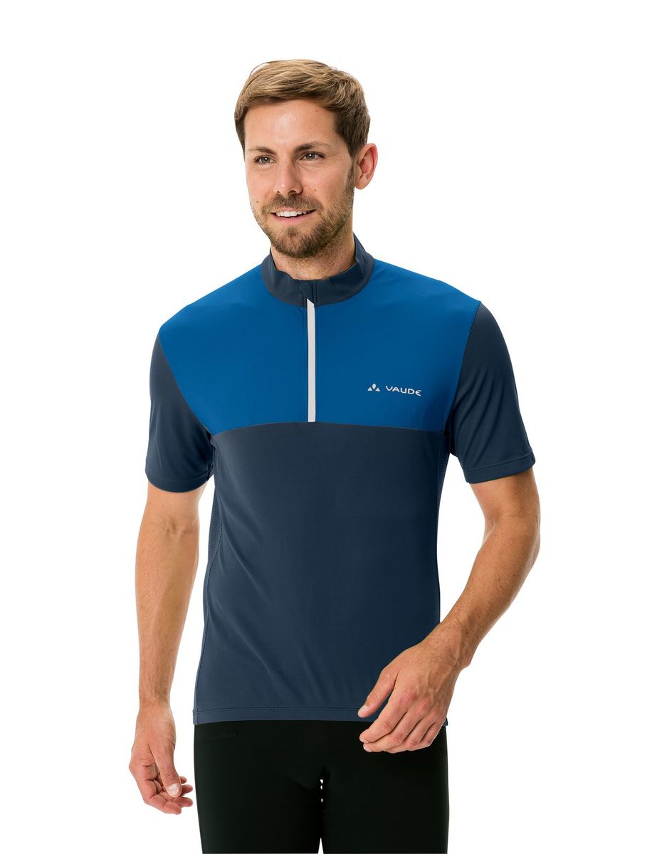 Vaude Matera fietsshirt korte mouwen blauw heren, L