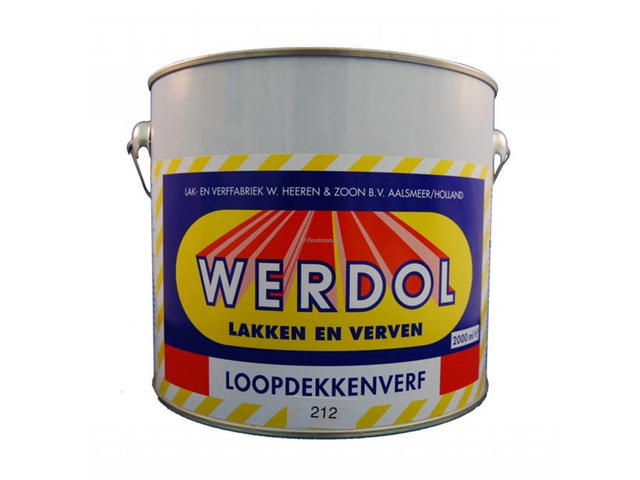 werdol loopdekkenverf roodbruin 2 ltr