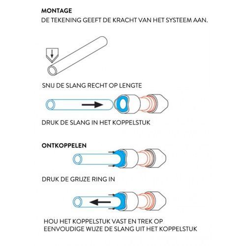 Whale WX1544 Quick Connect  Adapter voor slang 1/2