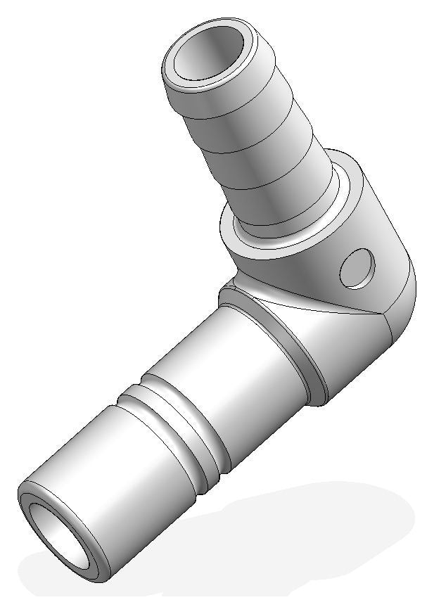 Whale WX1591 Quick Connect Bocht adapter 90° 1/2"- 15mm 2 stuks