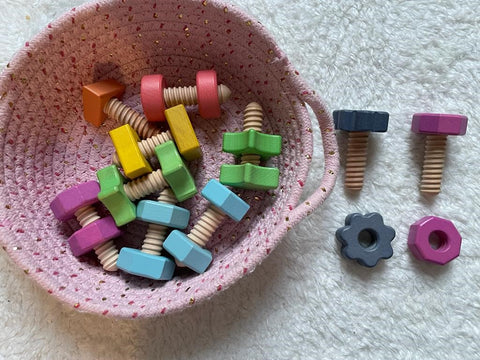 TickiT Rainbow Wooden Nuts & Bolts 