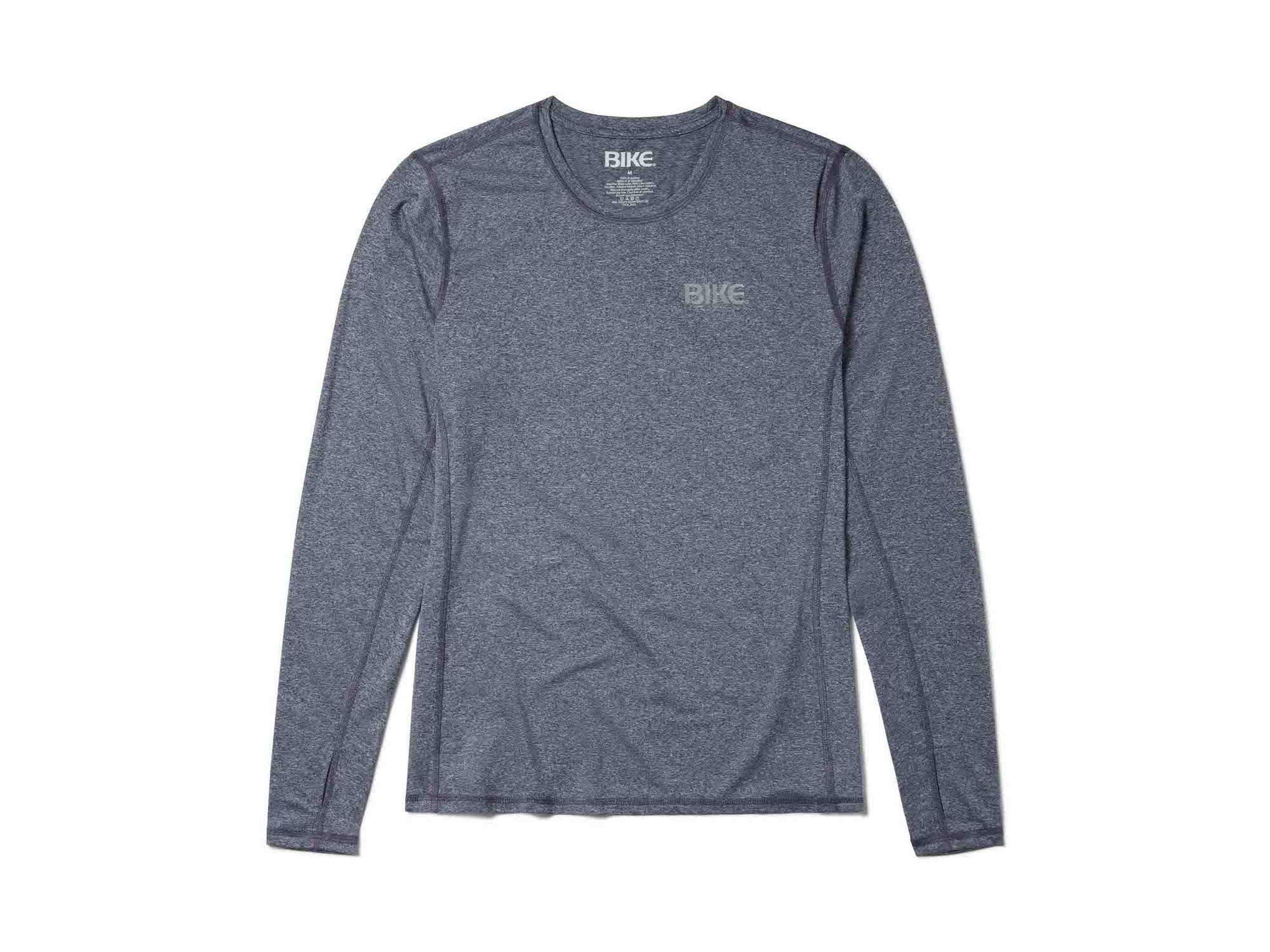 Men's Gray Shadow Long Sleeve Active Athletic Shirt - BIKE® Athletic
