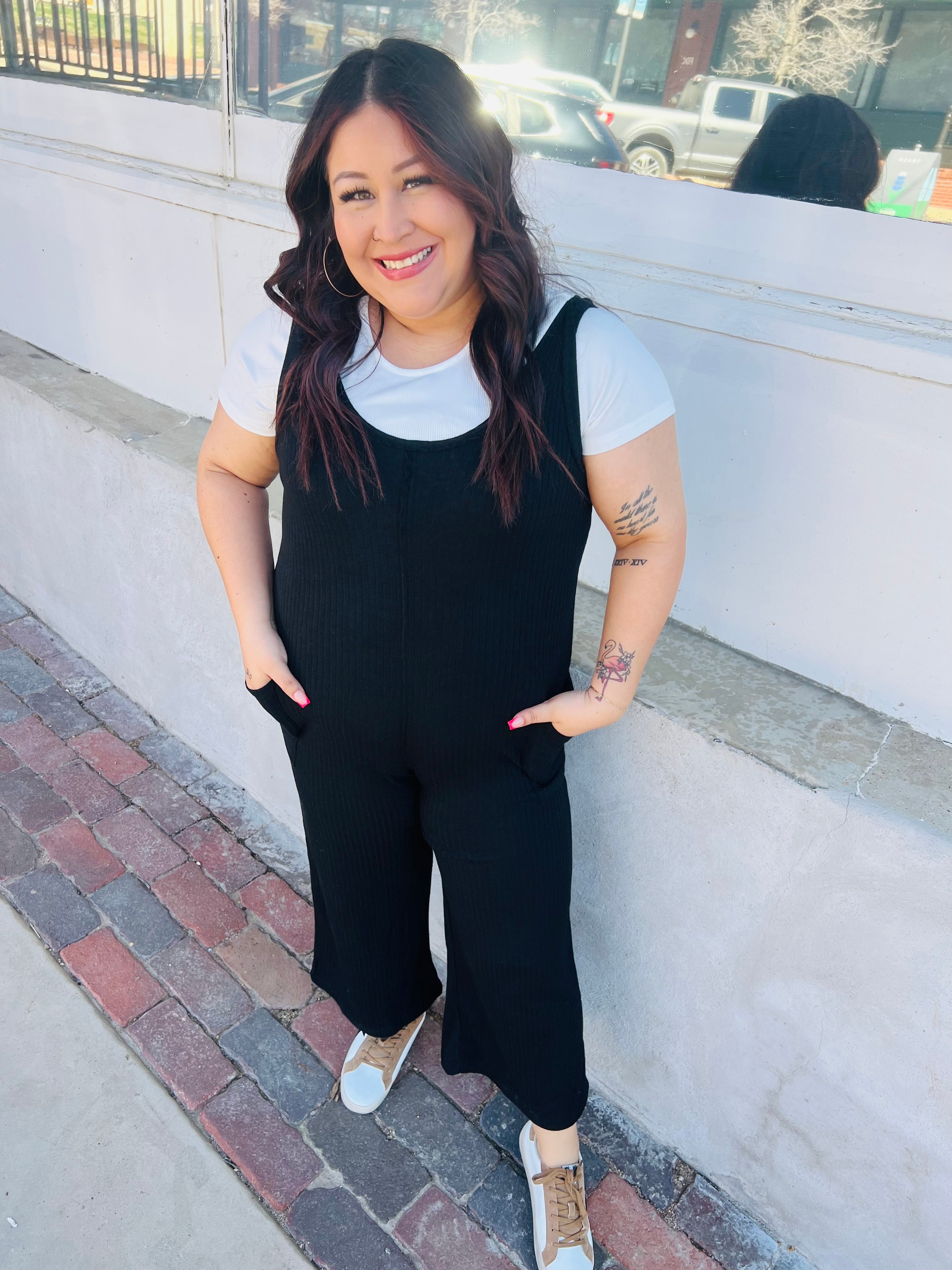 CASUAL RIB KNIT JUMPSUIT