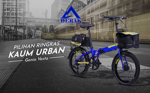 Genio Vesta Unleash the Power of Mobility with Folding Aluminum 8-Speed Bicycle